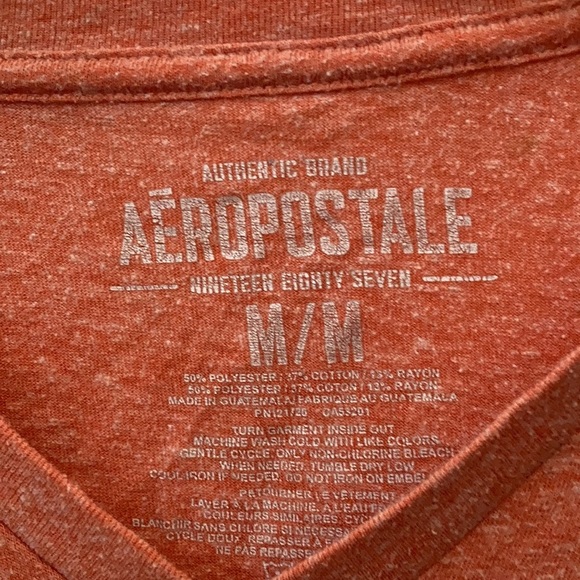 FINAL MARKDOWN AEROPOSTALE slub cotton v neck tee medium - Picture 3 of 3